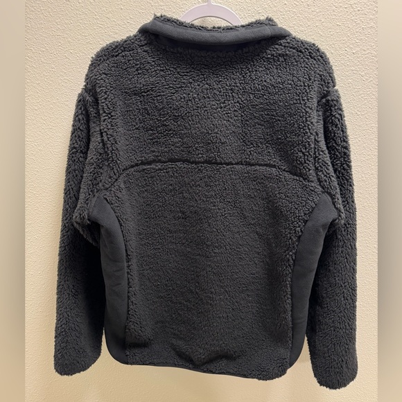 Columbia Full Zip Sherpa Mock Neck Sweater Pockets Fleece Sides Black Mens Large - Picture 3 of 9